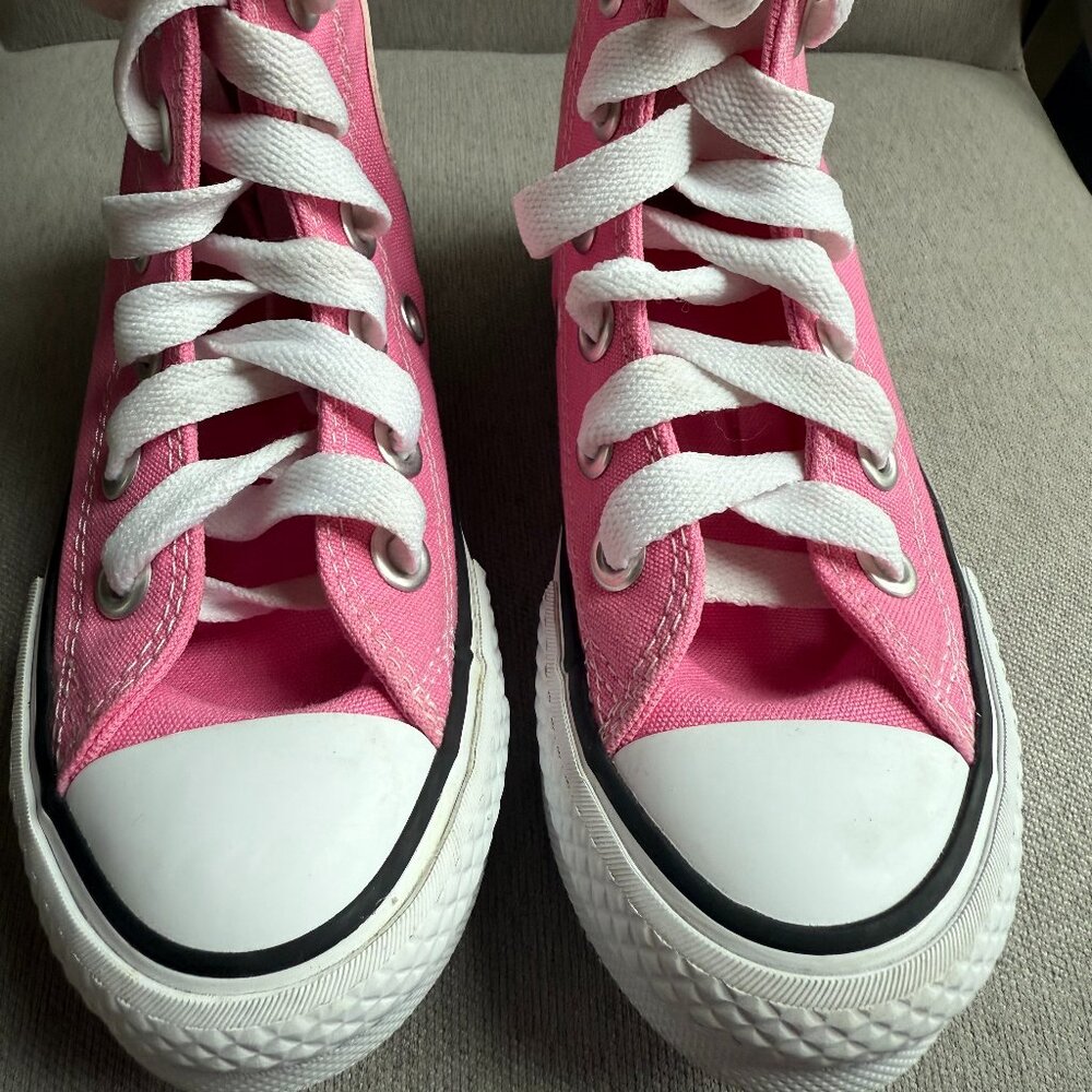 Pink Chuck Taylor Converse All Star shoes. Little girl size 12